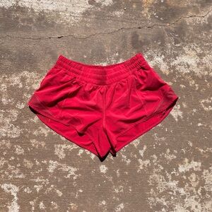 Lululemon Athletica Red Athletic Shorts Lightweight Moisture-Wicking
